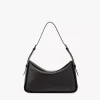 Aren Flap Hobo Bag In Embossed Monogram Leather