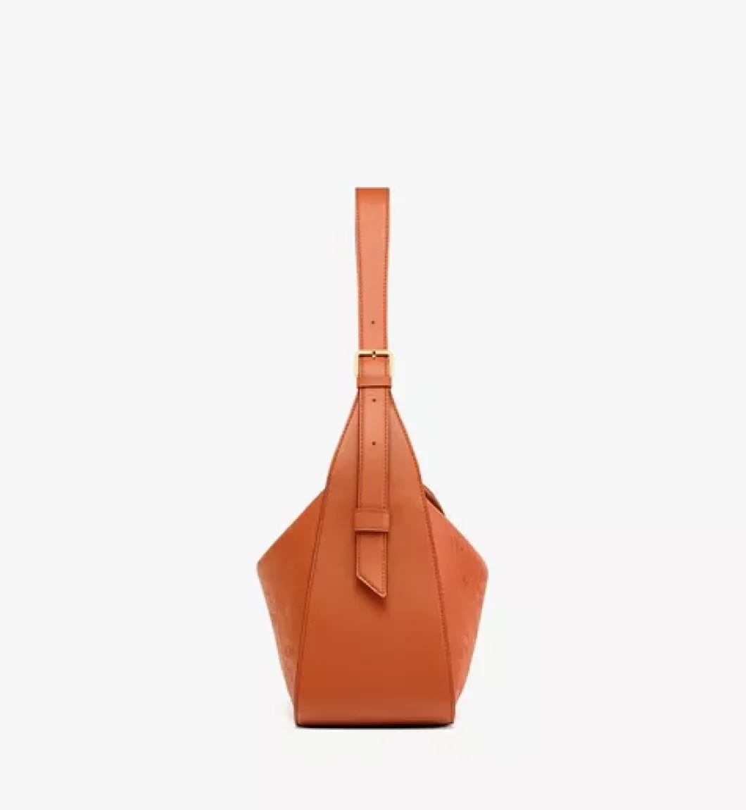 Aren Flap Hobo In Embossed Monogram Leather