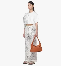 Aren Flap Hobo In Embossed Monogram Leather