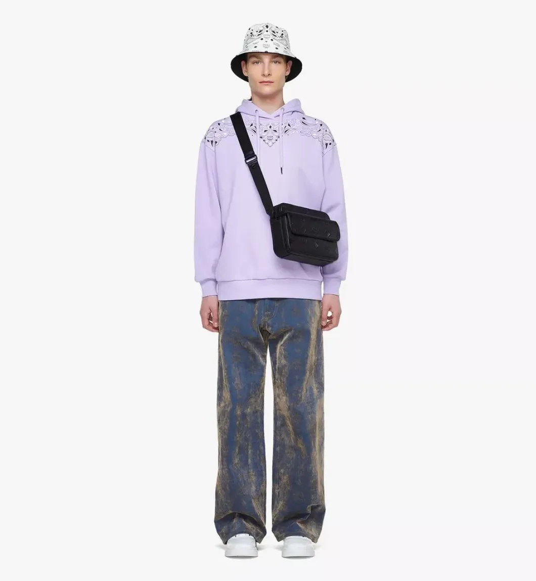 Aren Messenger Bag In Maxi Monogram Leather