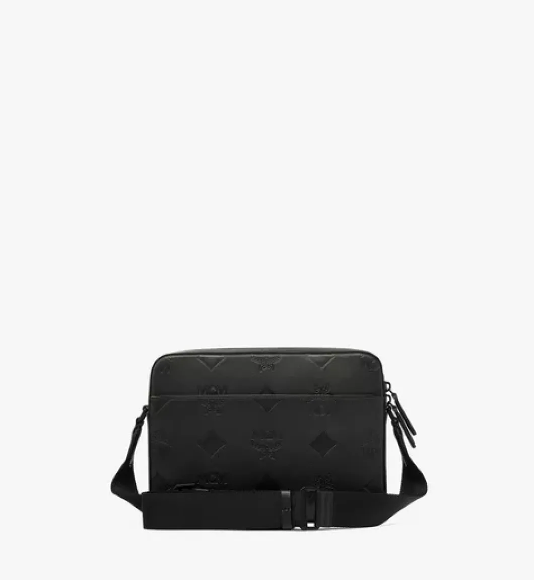 Aren Messenger Bag In Maxi Monogram Leather