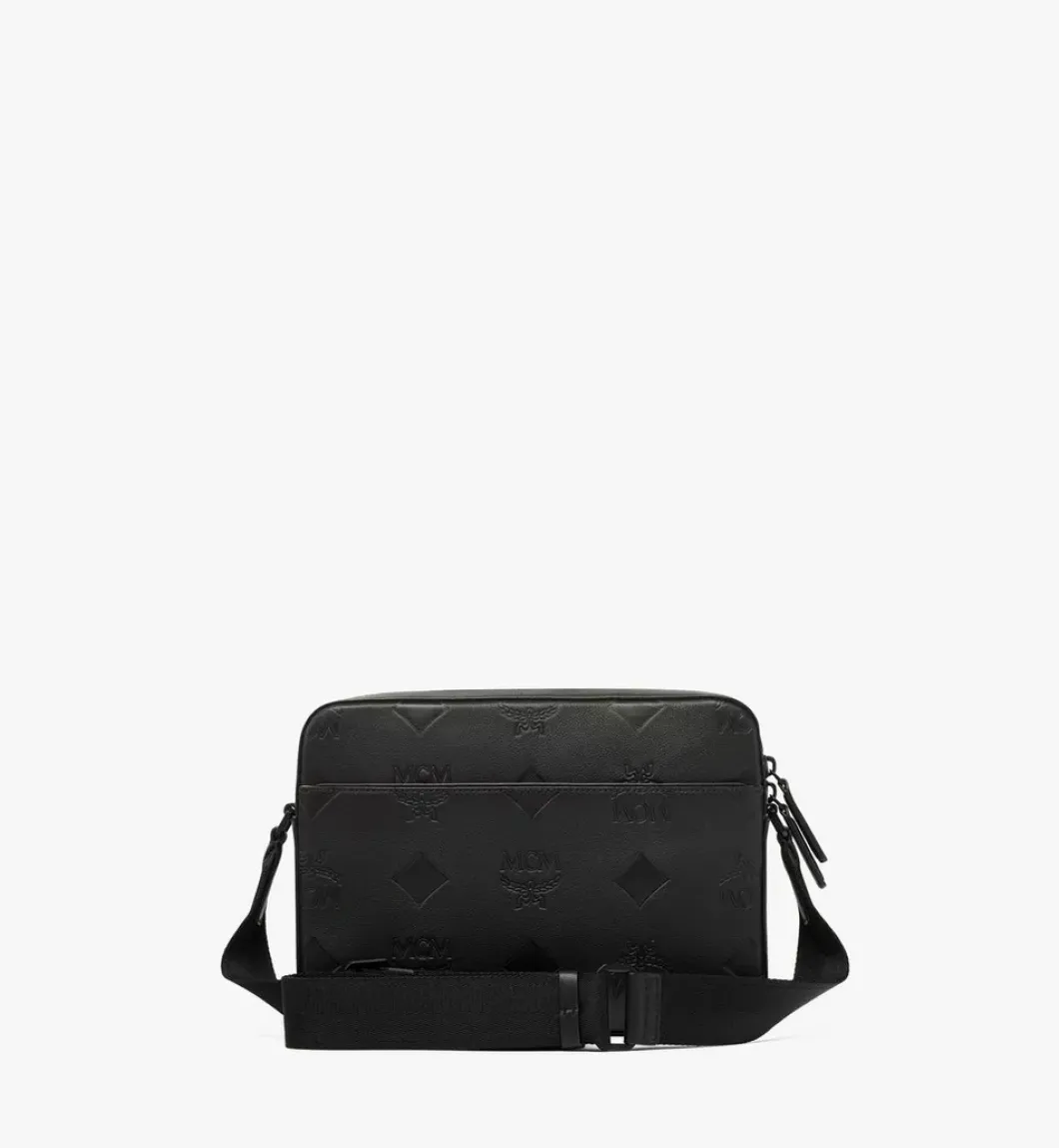 Aren Messenger Bag In Maxi Monogram Leather