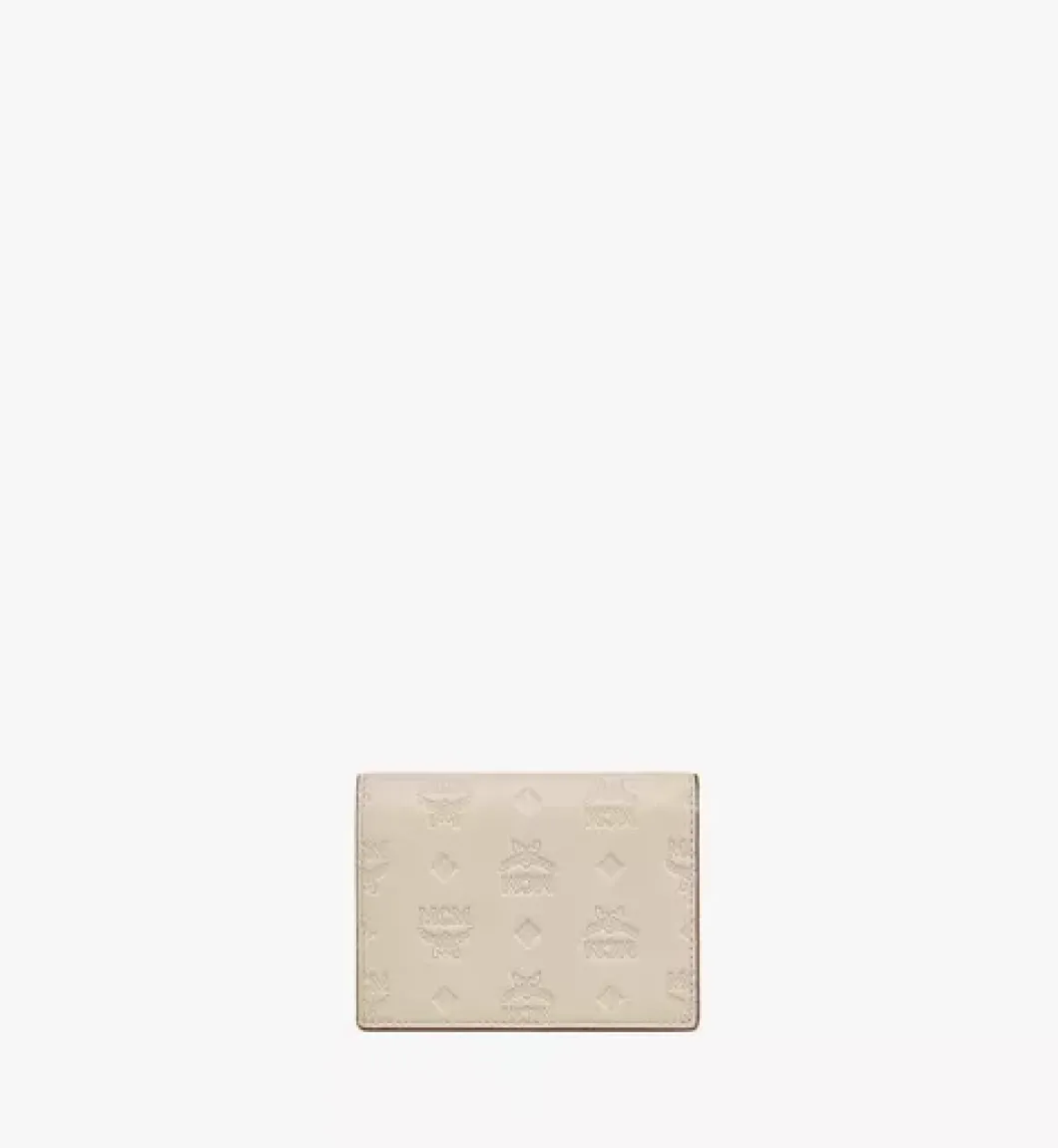 Aren Snap Wallet In Embossed Monogram Leather
