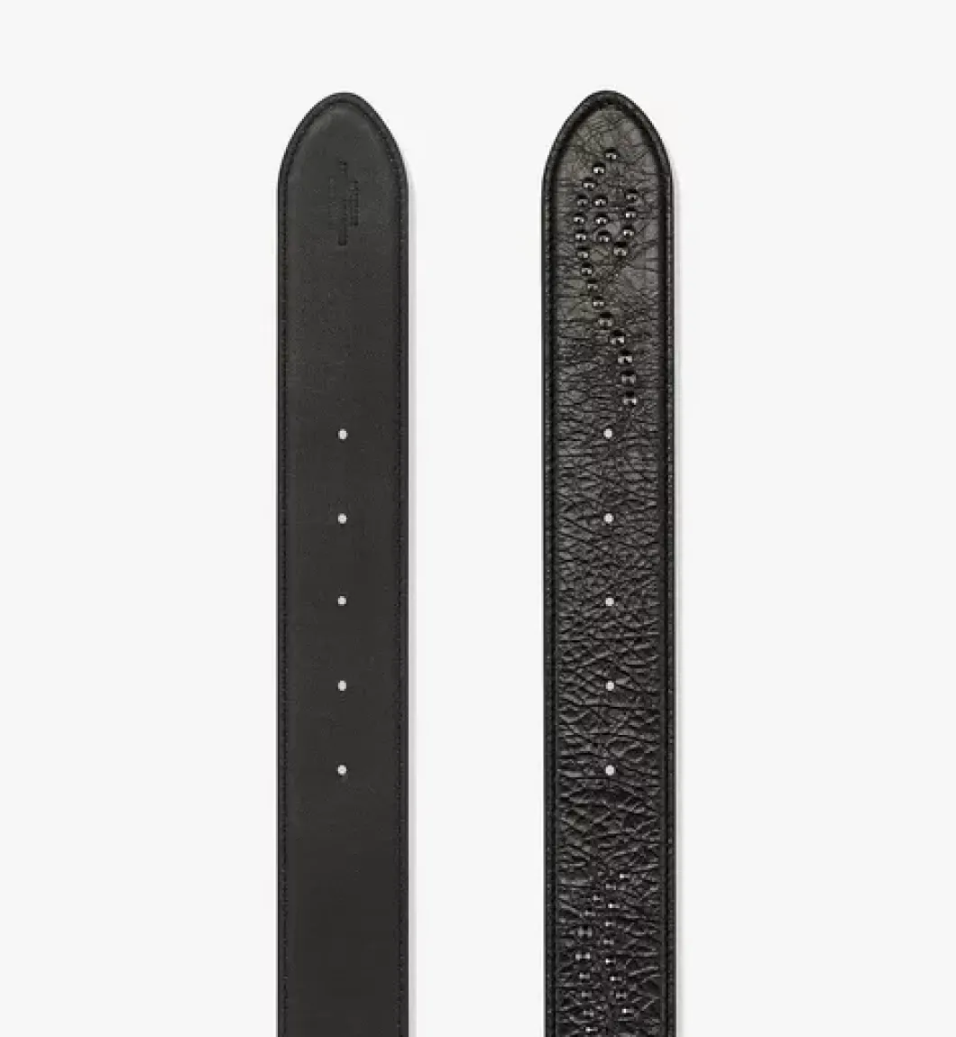 Aren Studded Belt 1.5" In Crushed Leather