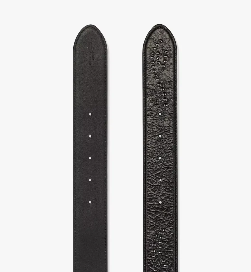 Aren Studded Belt 1.5" In Crushed Leather