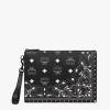 Aren Wristlet Zip Pouch In Bandana Visetos