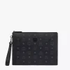 Aren Wristlet Zip Pouch In Visetos