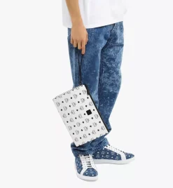 Aren Wristlet Zip Pouch In Visetos