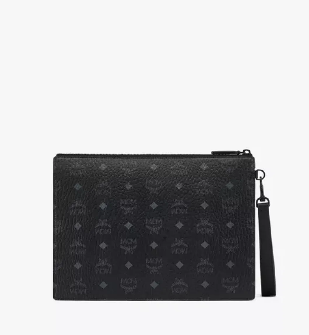 Aren Wristlet Zip Pouch In Visetos