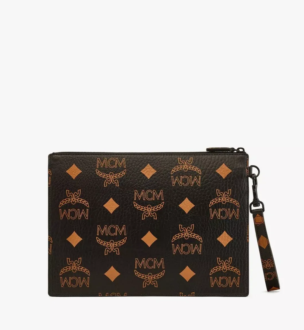 Aren Wristlet Zip Pouch In Maxi Visetos