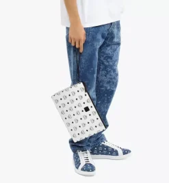 Aren Wristlet Zip Pouch In Visetos