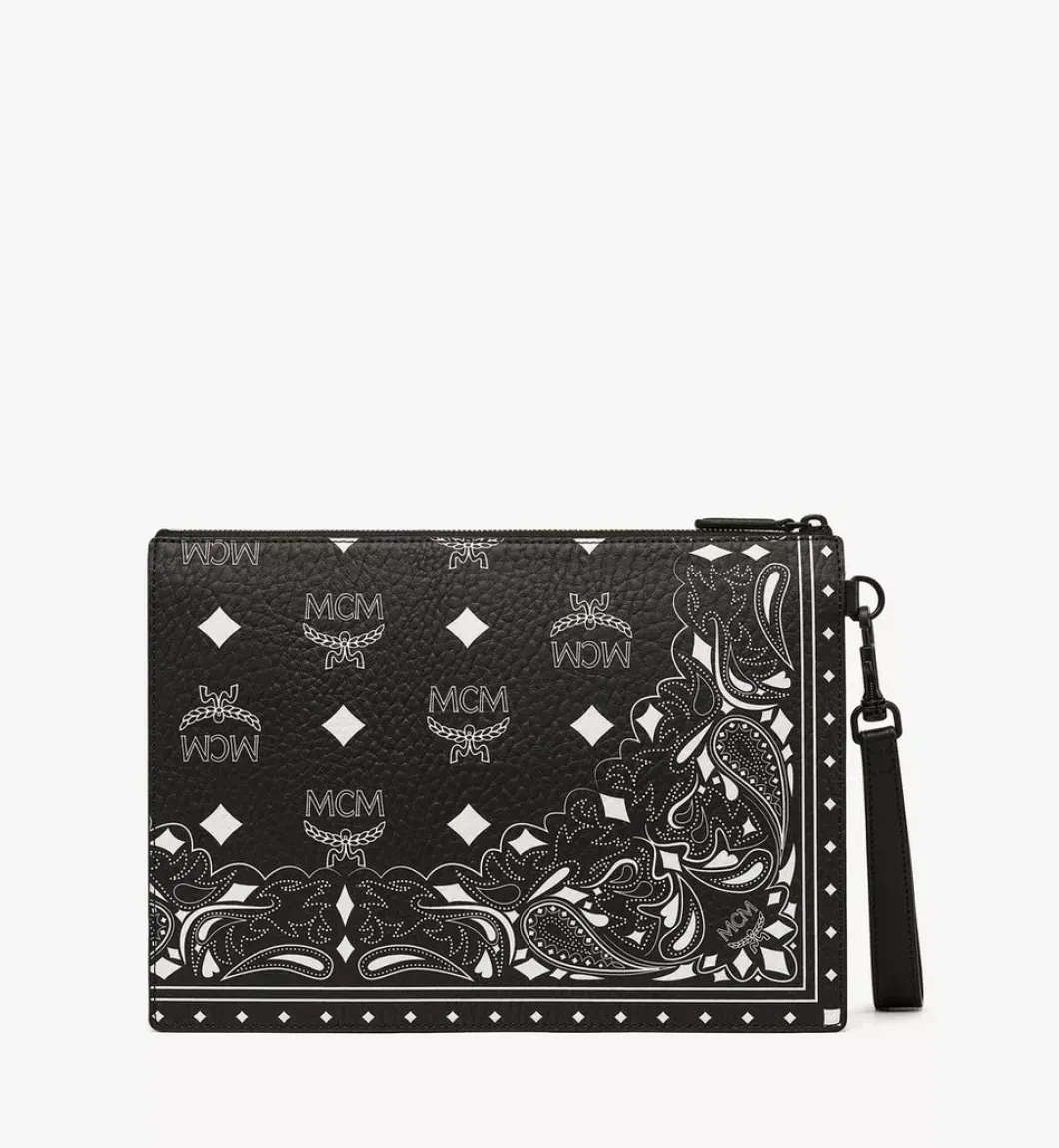 Aren Wristlet Zip Pouch In Bandana Visetos
