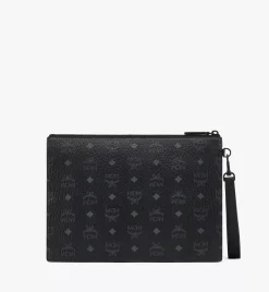 Aren Wristlet Zip Pouch In Visetos