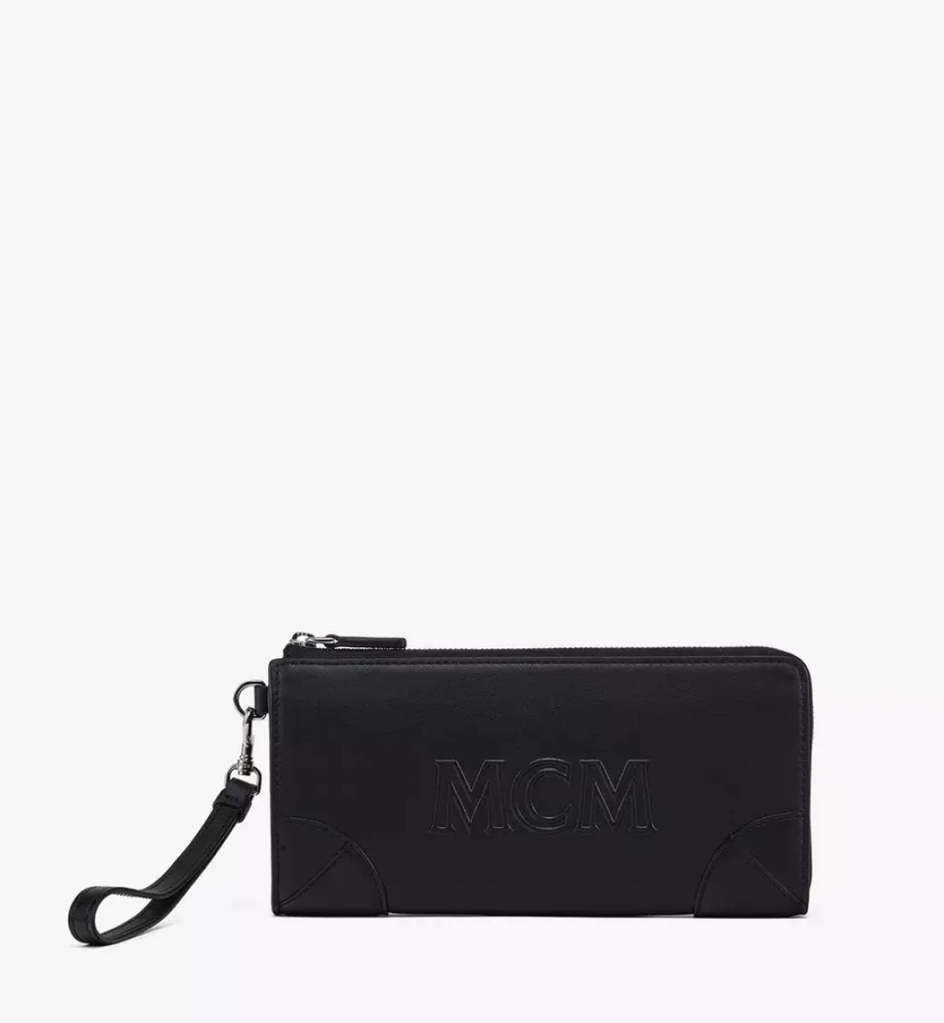Aren Zip Around Wallet In Spanish Calf Leather