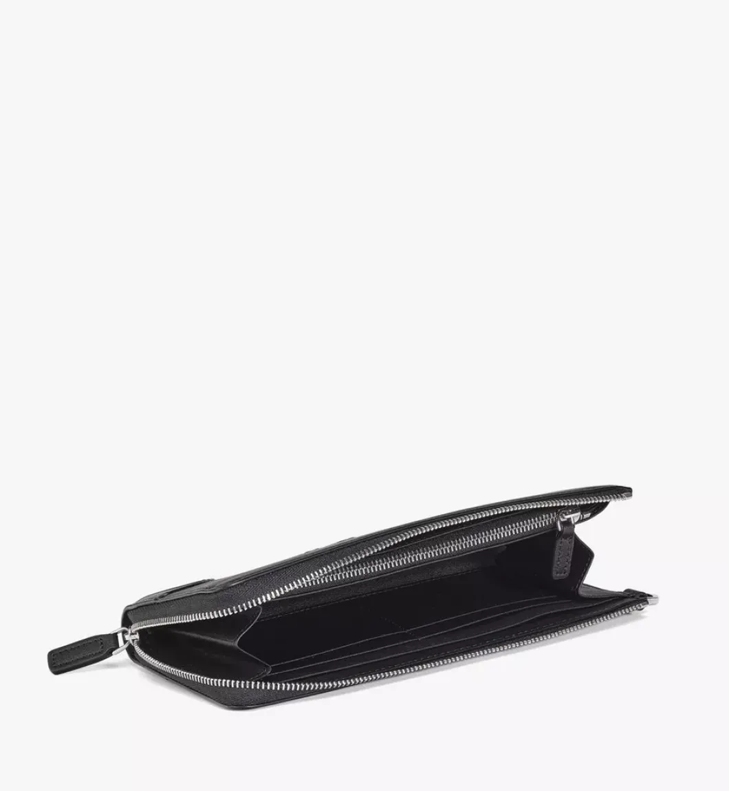 Aren Zip Around Wallet In Spanish Calf Leather