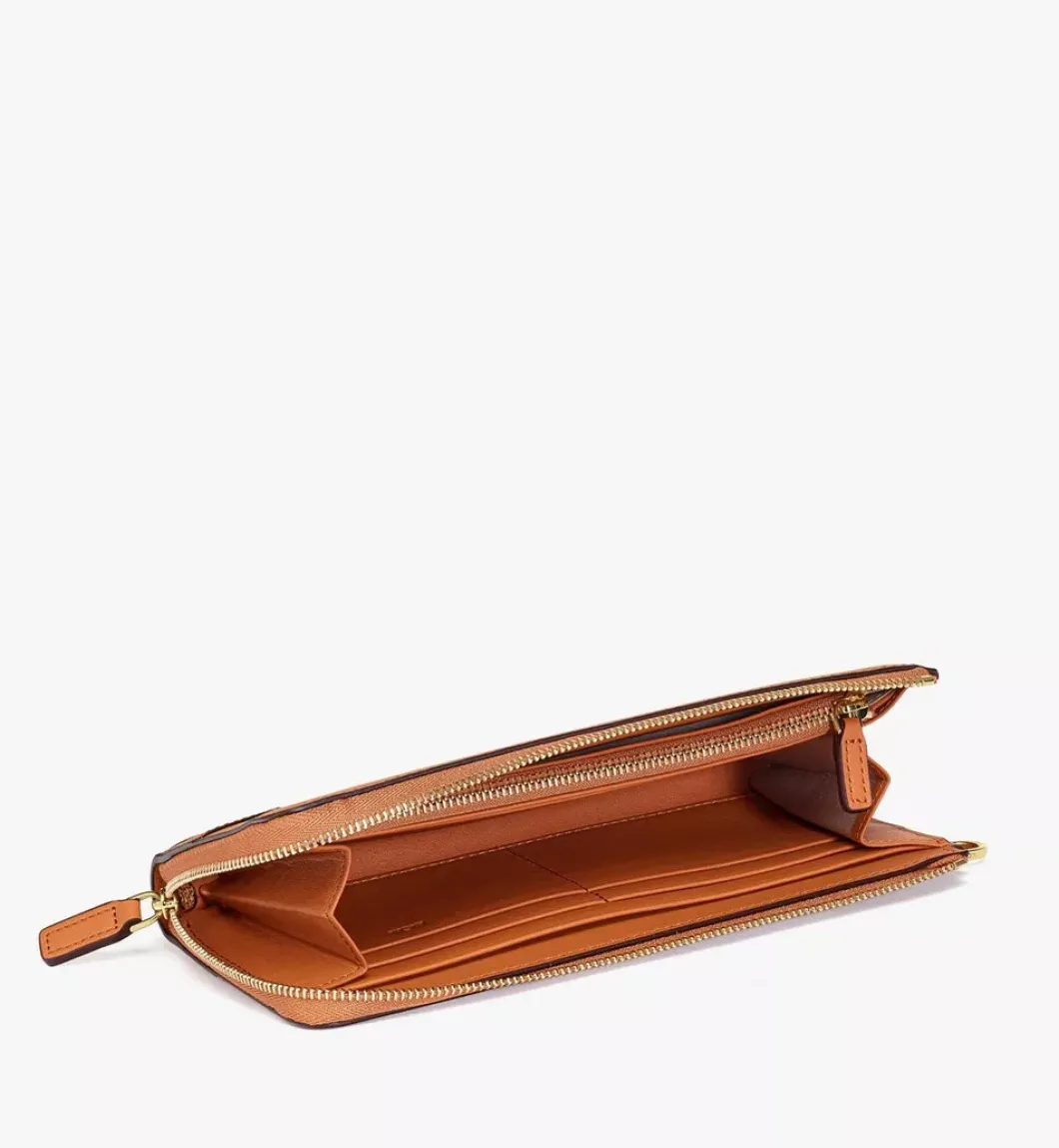 Aren Zip Around Wallet In Spanish Calf Leather