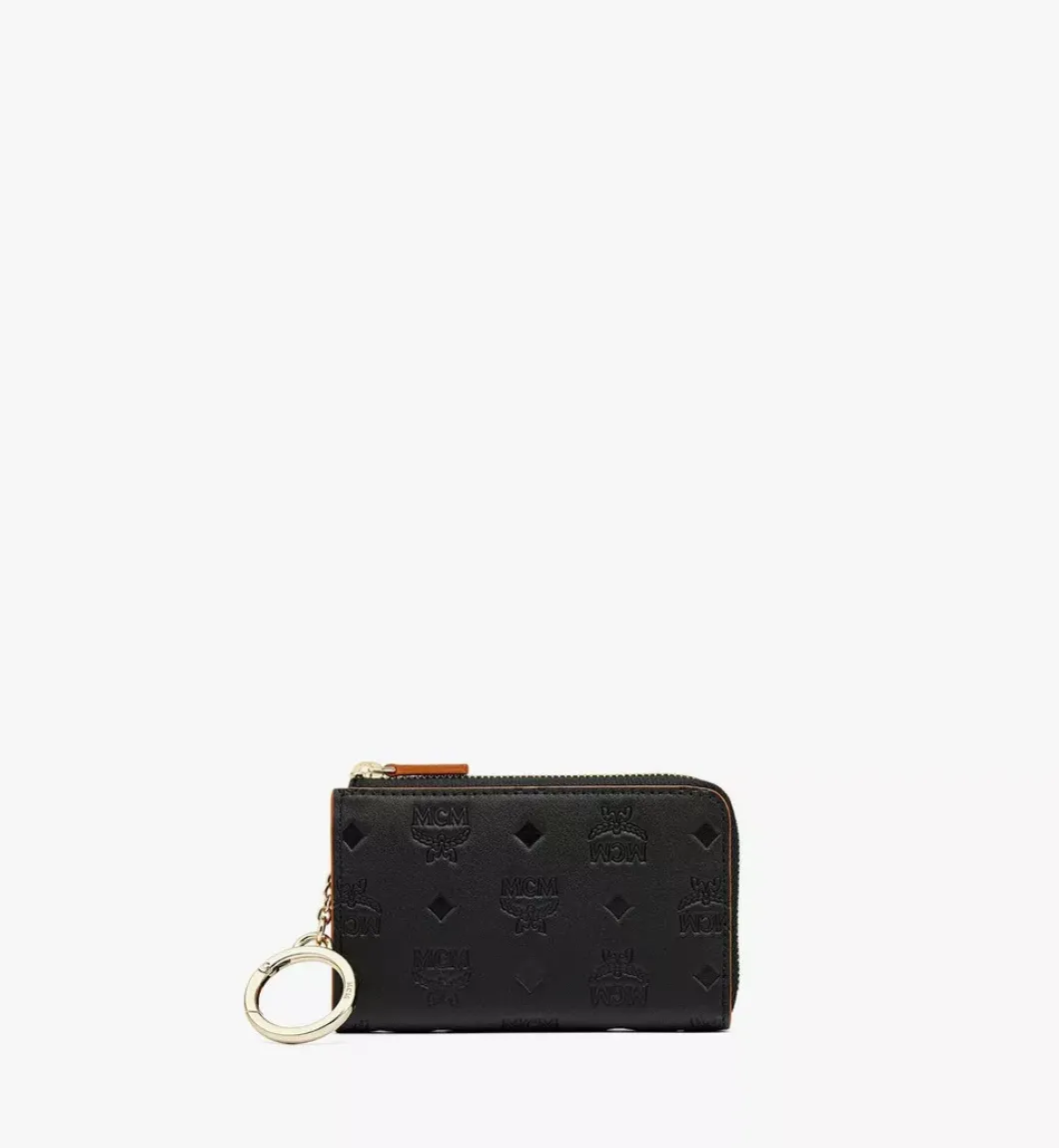 Aren Zip Card Wallet In Monogram Leather