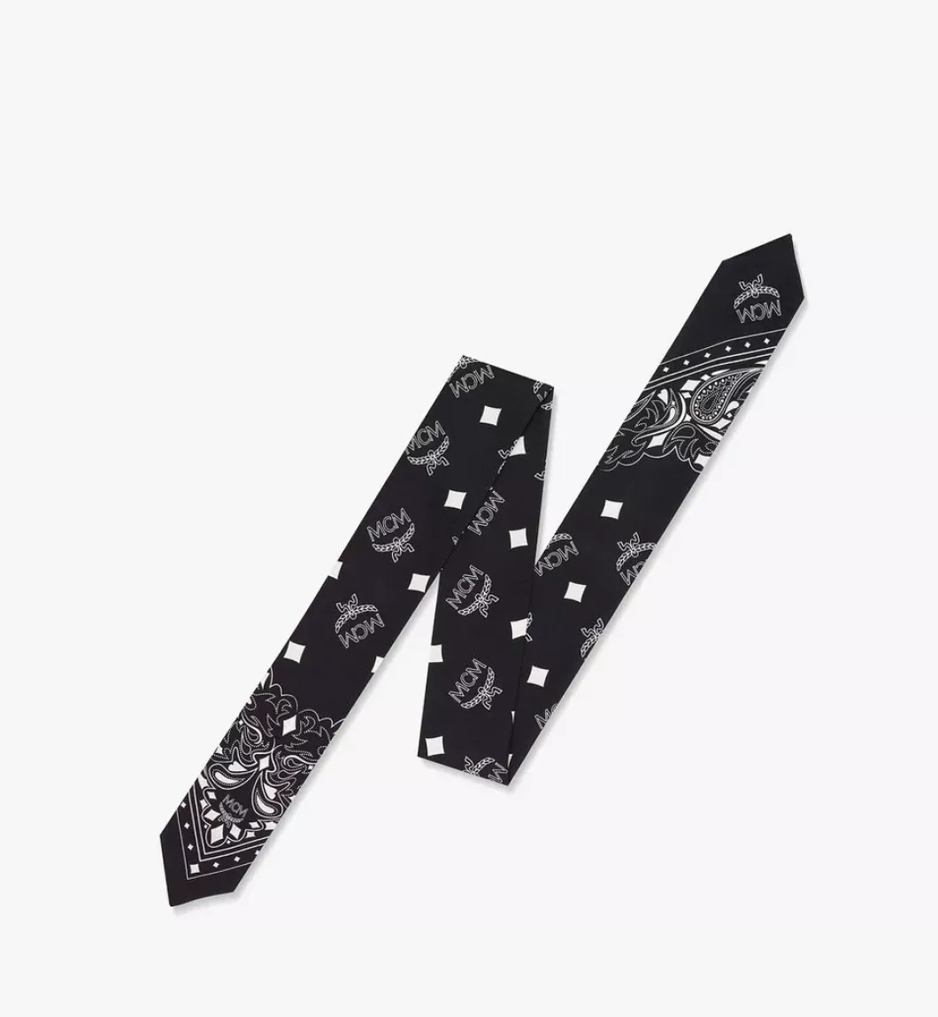 Bandana Monogram Print Petite Silk Scarf