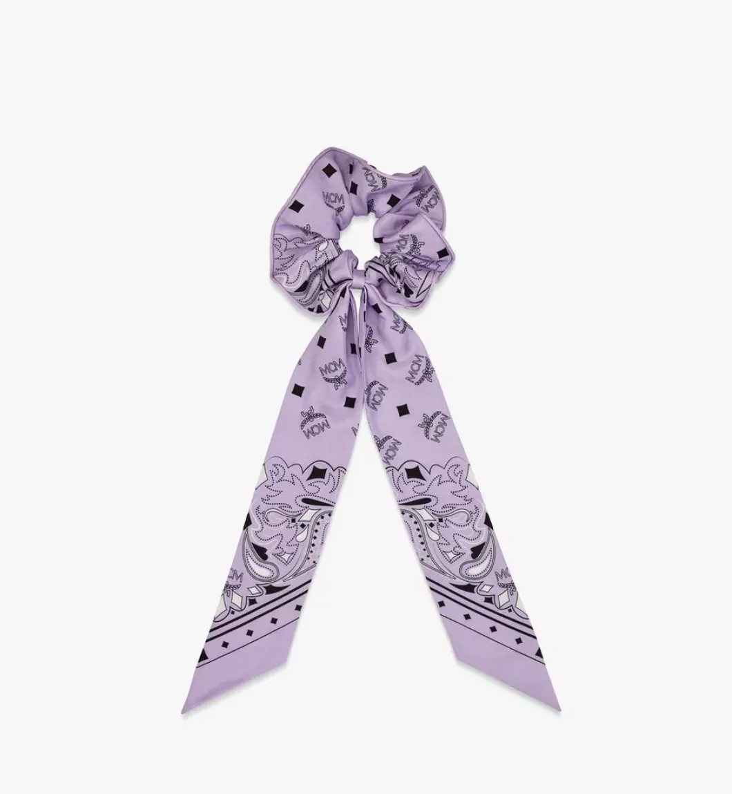Bandana Monogram Print Scrunchy With Scarf