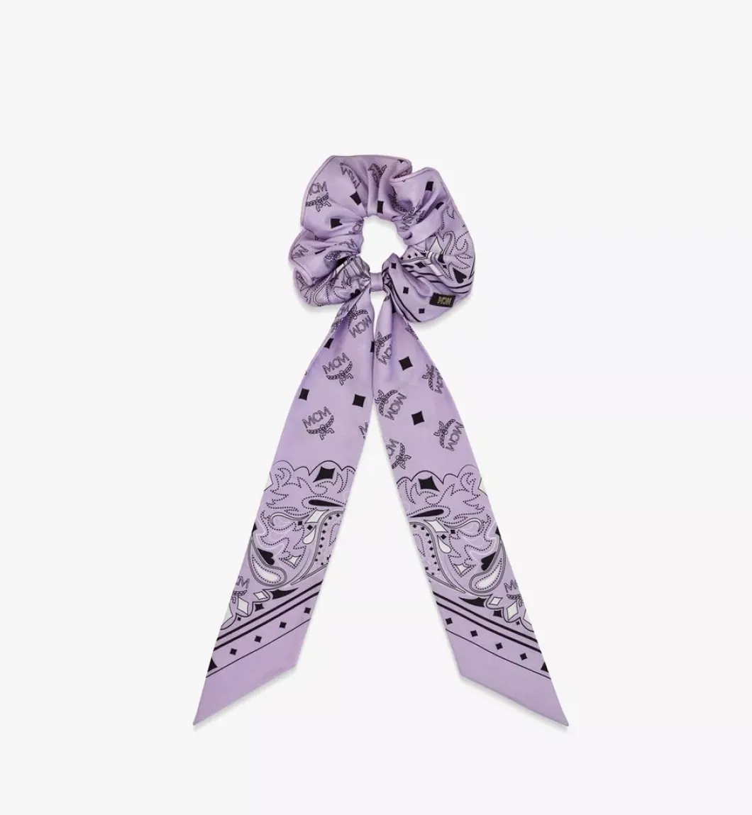 Bandana Monogram Print Scrunchy With Scarf