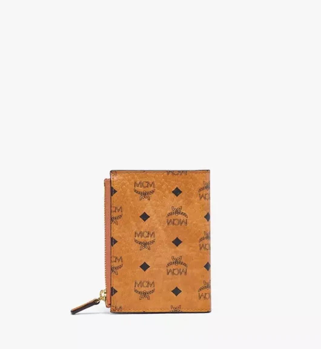 Bifold Zip Card Wallet In Visetos Original