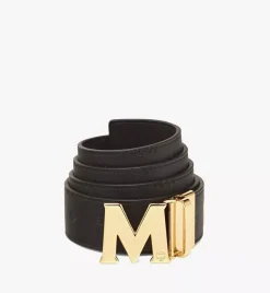 Claus M Reversible Belt 1.75" In Embossed Monogram Leather