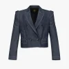 Cropped Denim Blazer