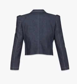 Cropped Denim Blazer