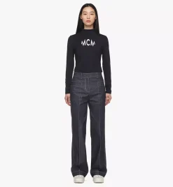 Flared Denim Pants