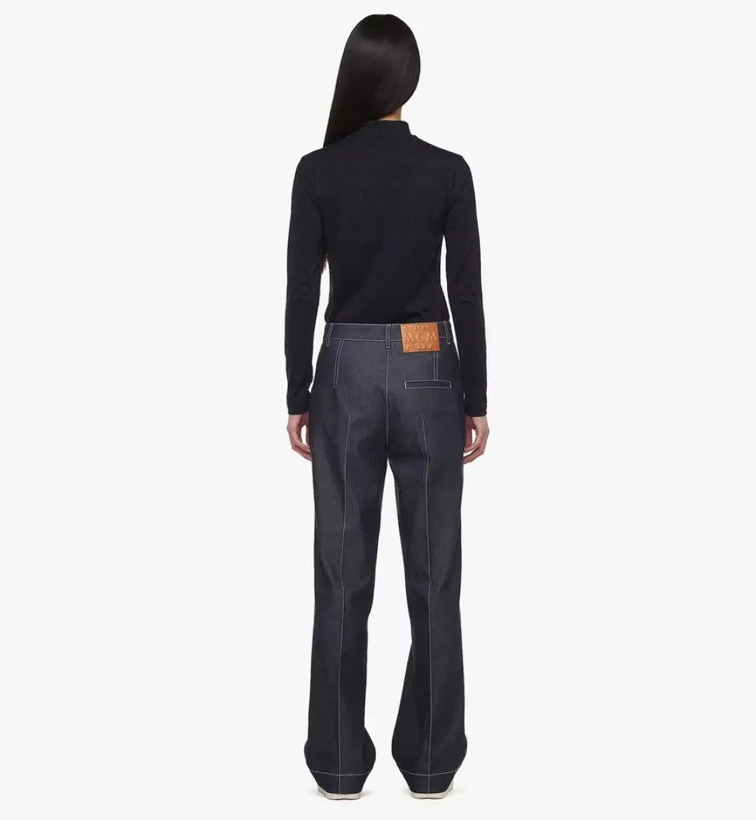 Flared Denim Pants