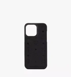 Iphone 14 Pro Max Case In Embossed Monogram Leather