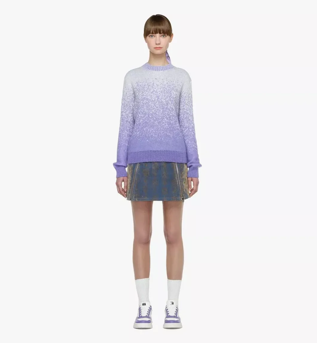 Jacquard Sweater In Gradation Mohair