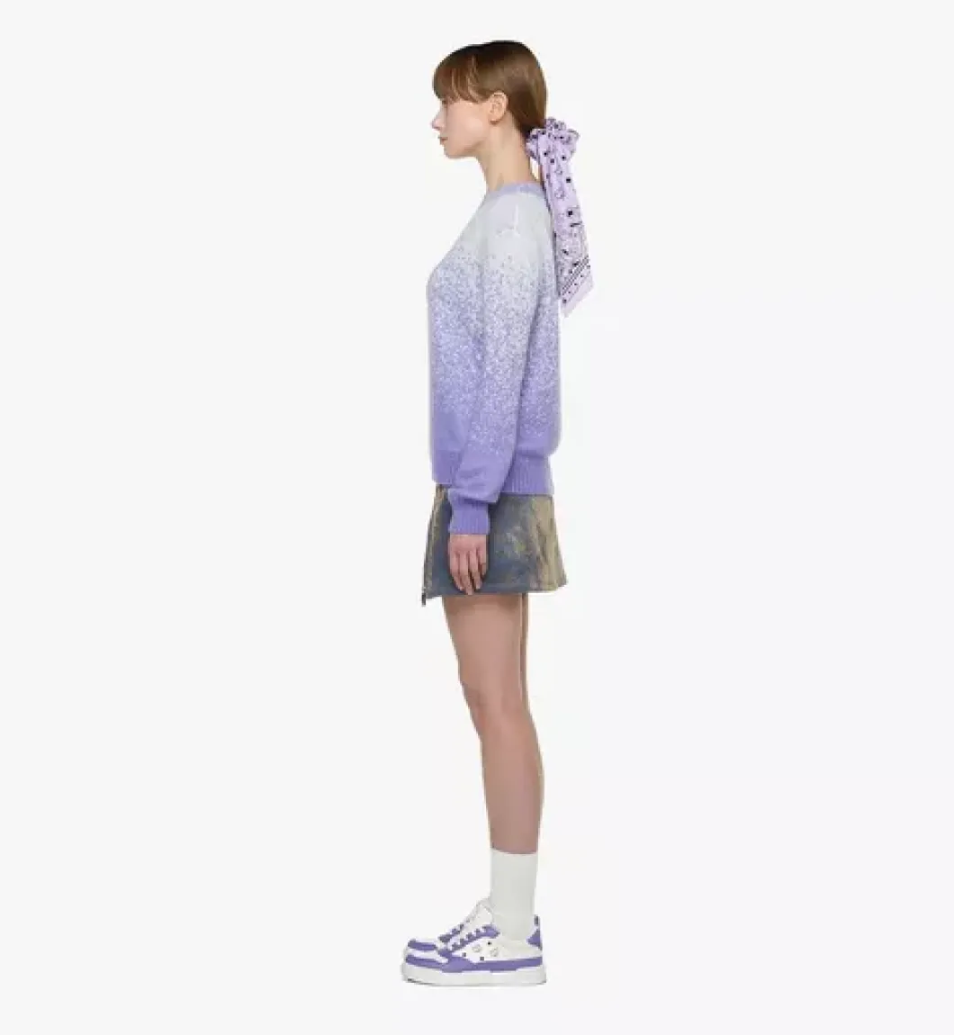 Jacquard Sweater In Gradation Mohair