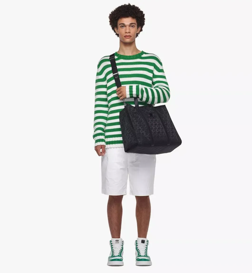 Klassik Tote In Cubic Jacquard Nylon