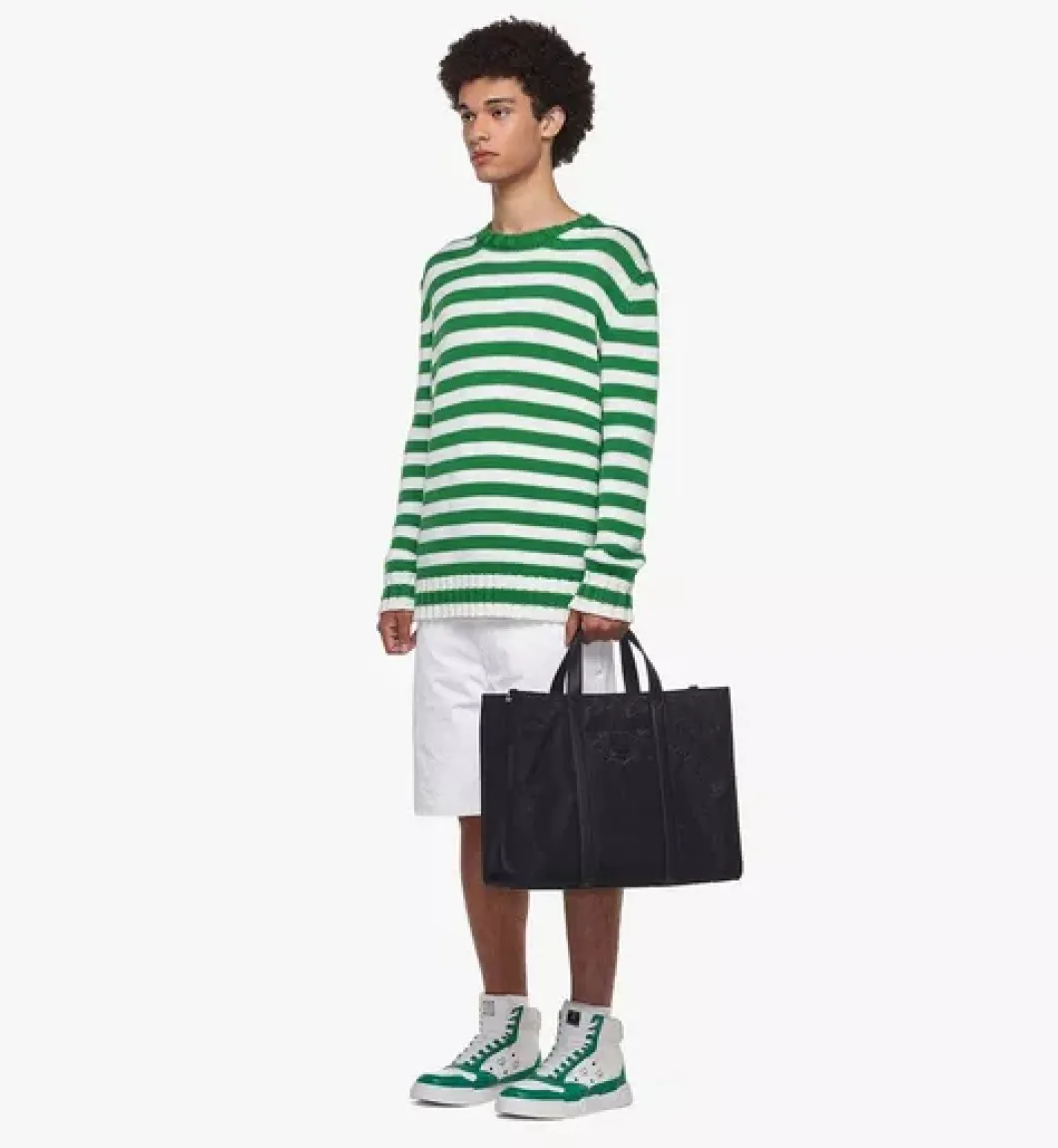 Klassik Tote In Cubic Jacquard Nylon