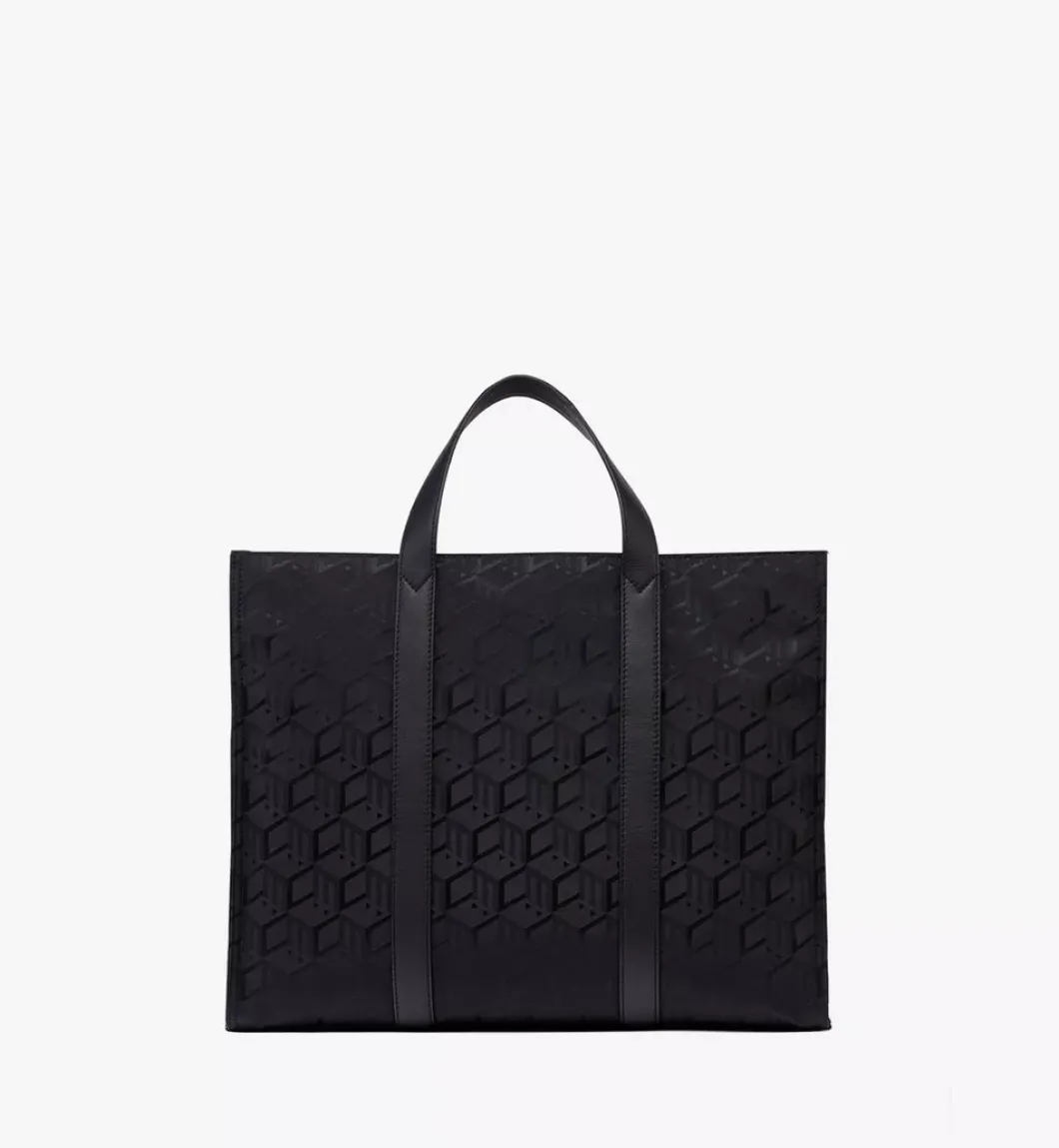 Klassik Tote In Cubic Jacquard Nylon