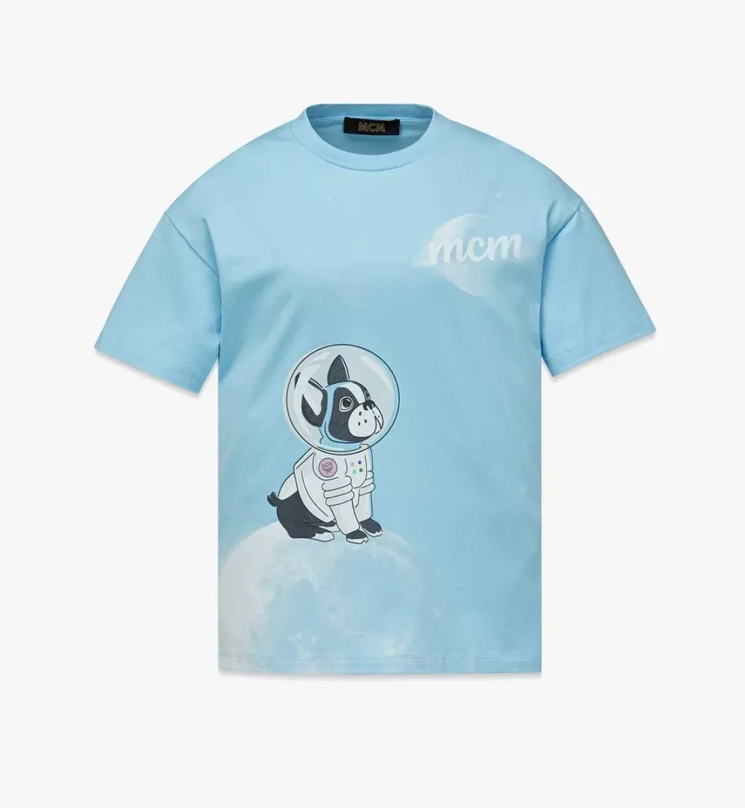 M Pup Astronaut Print T-Shirt In Organic Cotton