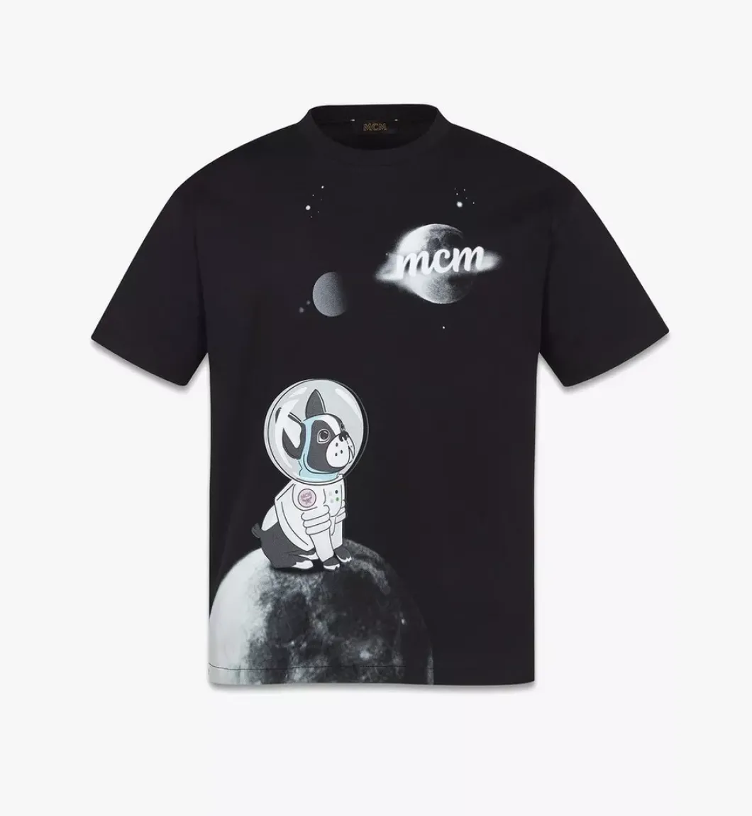 M Pup Astronaut Print T-Shirt In Organic Cotton