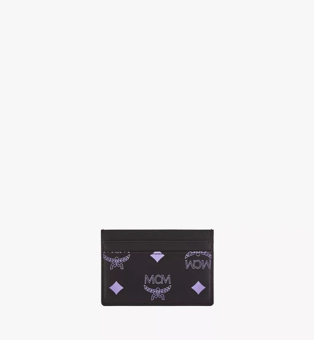 M Pup Card Case In Color Splash Logo Leather