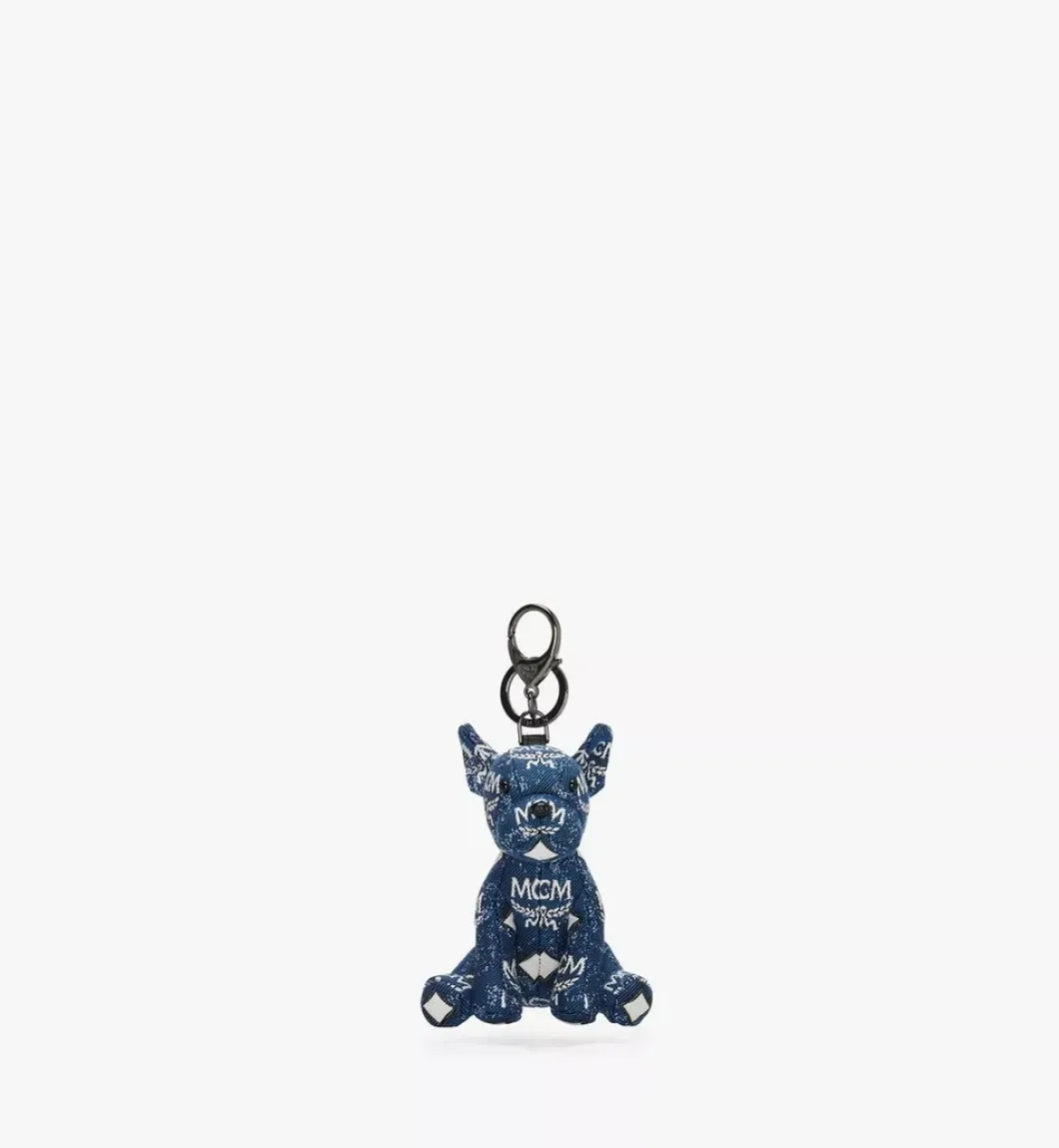 M Pup Charm In Vintage Jacquard