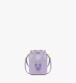 M Pup Drawstring In Color Splash Logo Leather