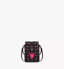 M Pup Drawstring In Color Splash Logo Leather
