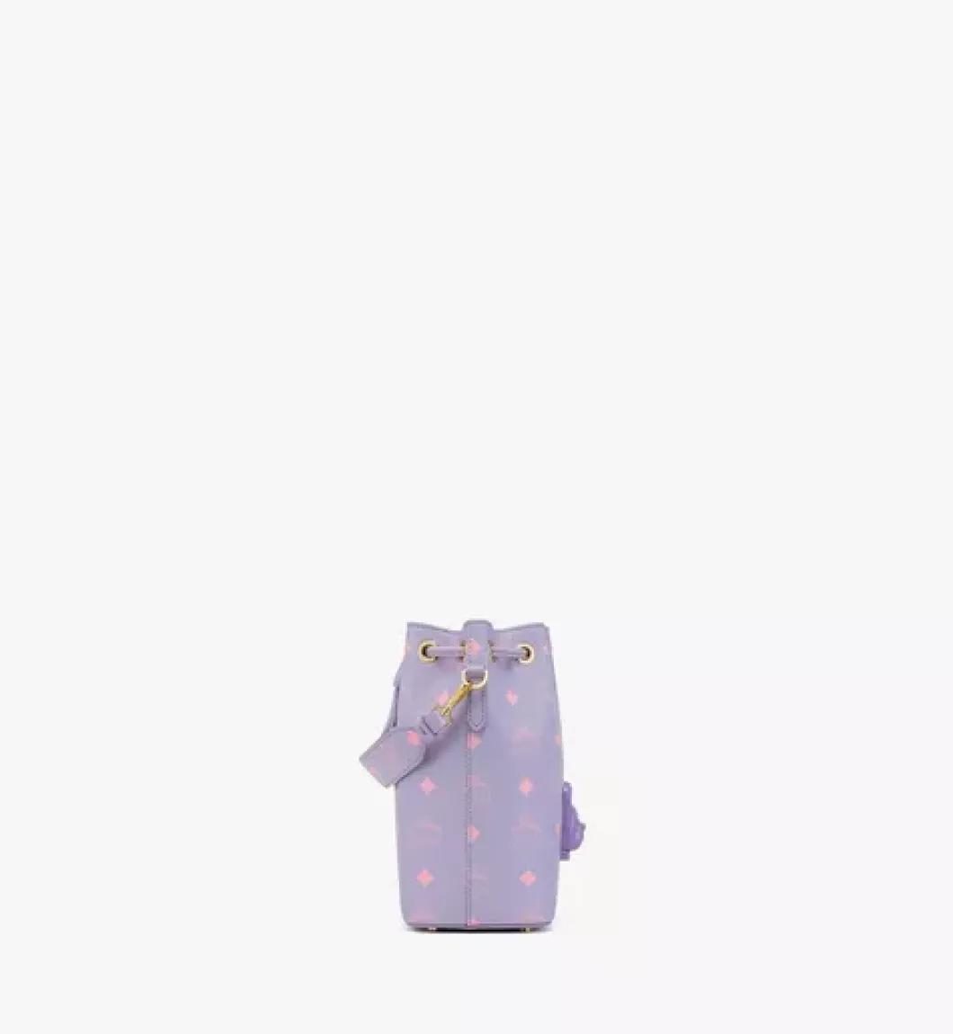 M Pup Drawstring In Color Splash Logo Leather