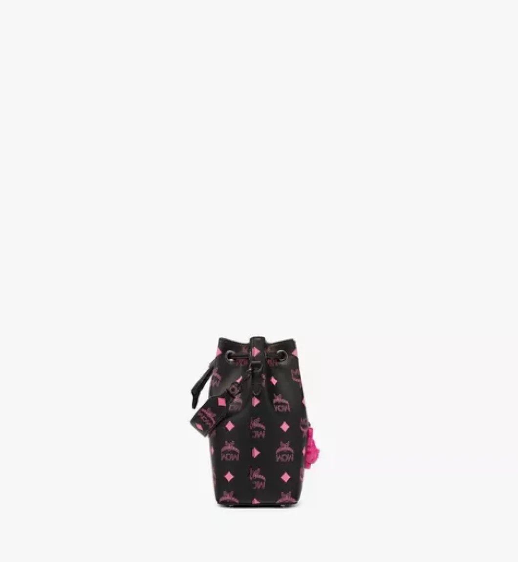 M Pup Drawstring In Color Splash Logo Leather