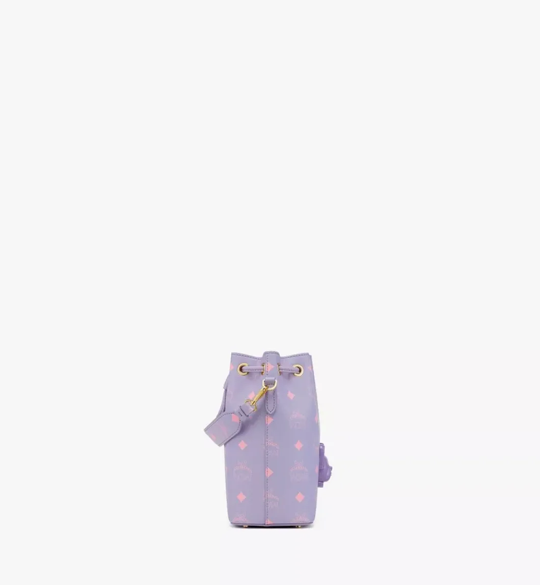 M Pup Drawstring In Color Splash Logo Leather