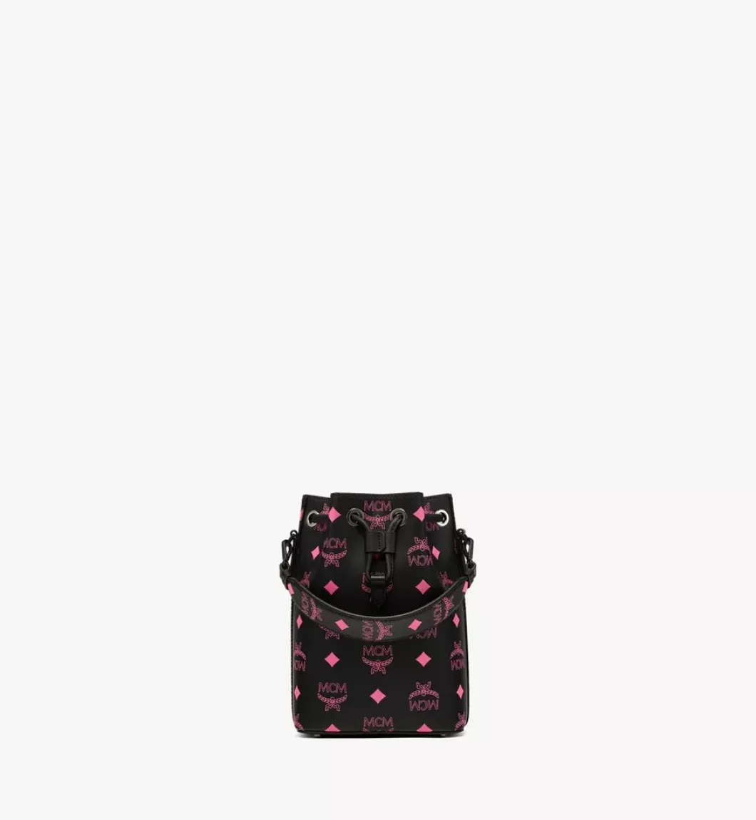 M Pup Drawstring In Color Splash Logo Leather