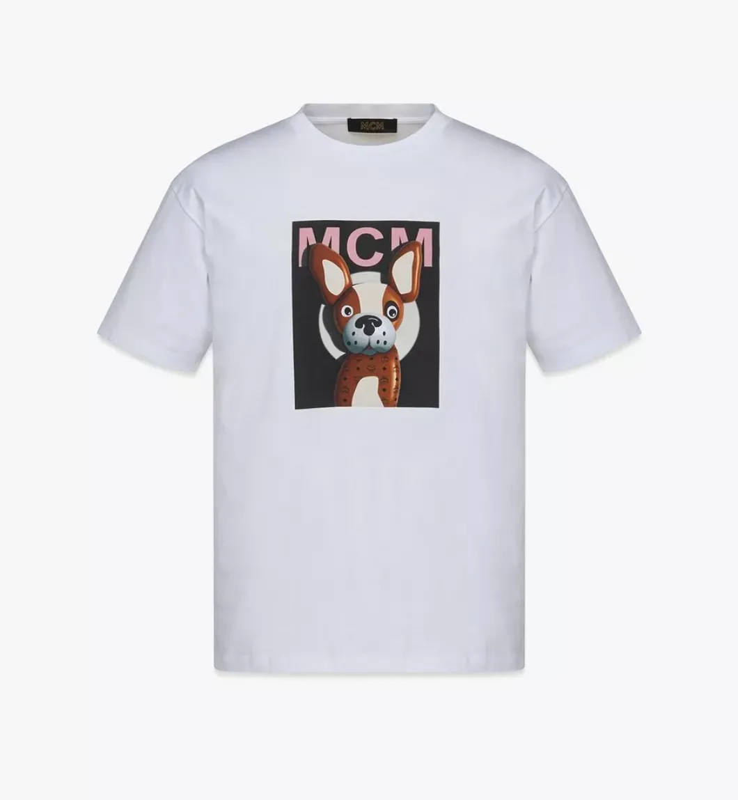 M Pup Mugshot Print T-Shirt In Organic Cotton