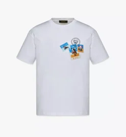 M Pup Postcards Print T-Shirt In Organic Cotton
