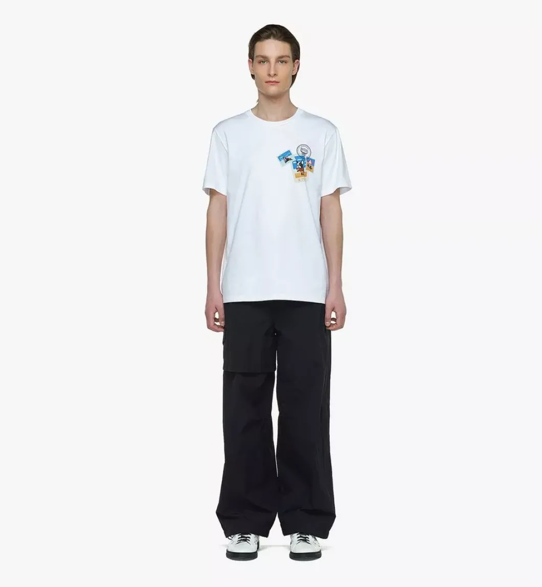 M Pup Postcards Print T-Shirt In Organic Cotton