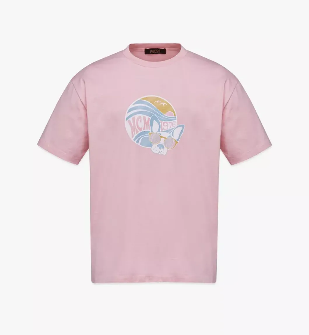 M Pup Sunrise Print T-Shirt In Organic Cotton